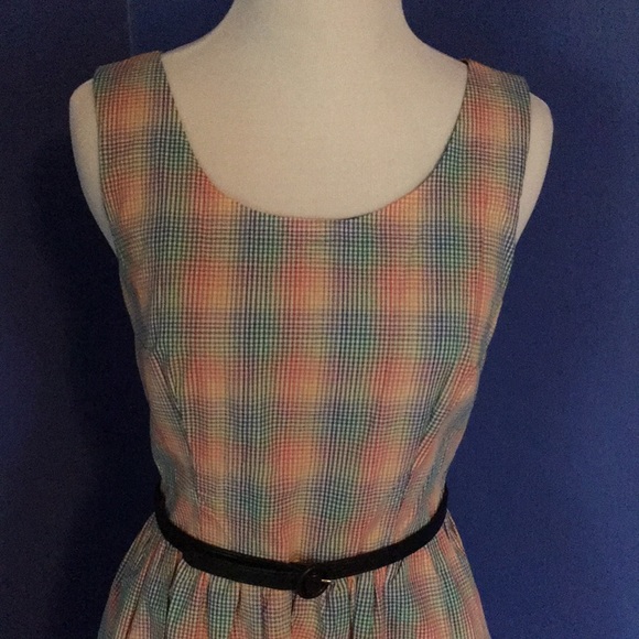 Modcloth retro rainbow plaid tartan cotton summer day dress 🌈 - Picture 15 of 17